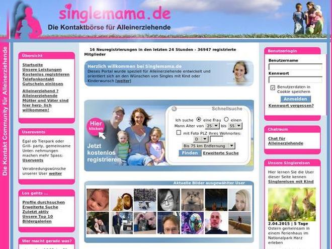 Singlemama.de Screenshot