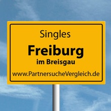 Ortsschild für Freiburg im Breisgau Singles